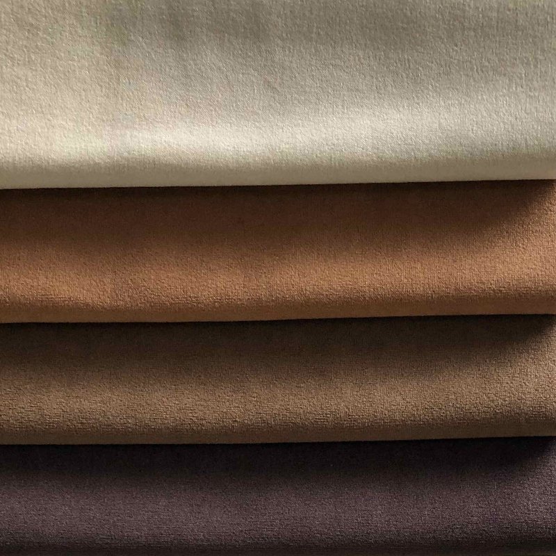 Langsum # Alcanta# High Quality Holland Velvet Custom Rib Knit Polyester Double Knitted 45D velvet sofa fabric