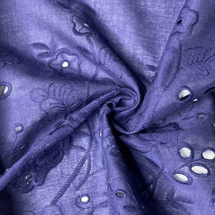 Harvest 100% cotton boho base eyelet rose floral patterned border shaped embroidery fabric for apparel for women and children