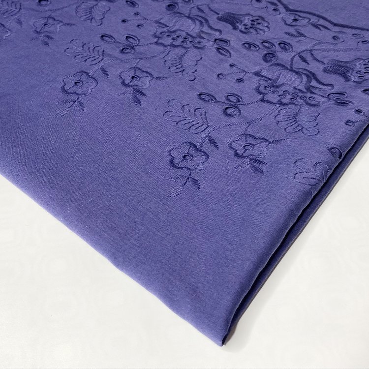 Harvest 100% cotton boho base eyelet rose floral patterned border shaped embroidery fabric for apparel for women and children