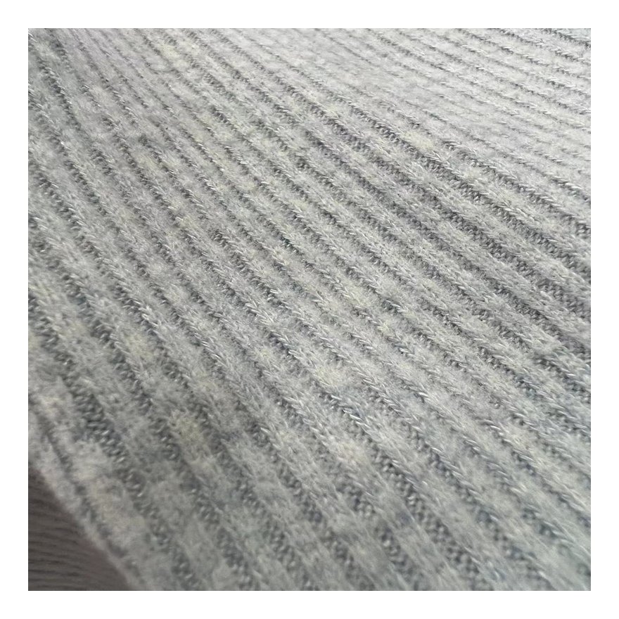 Raw material 305GSM rayon polyester spandex knitting thick needle viscose ribbed fabric for winter cardigan