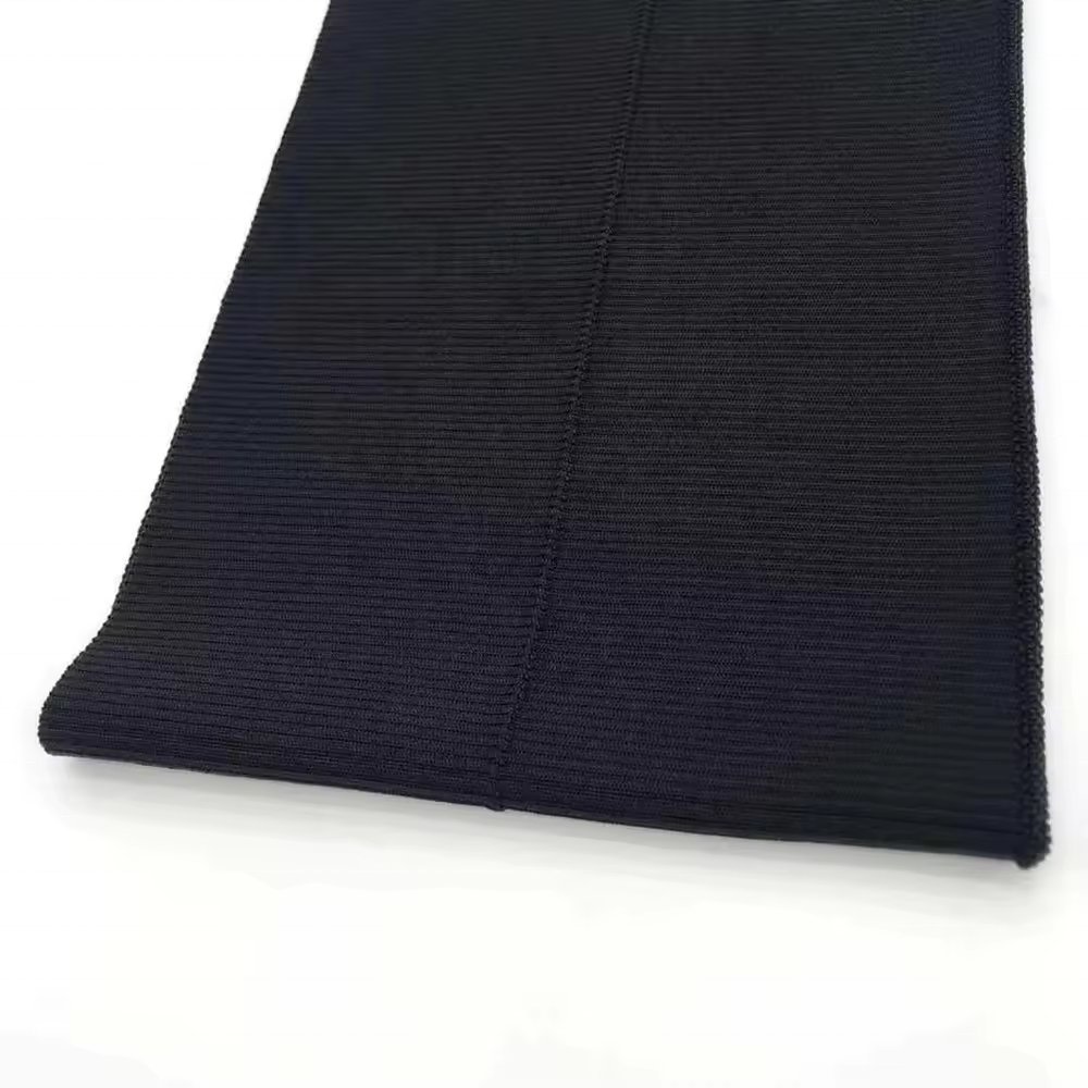 2*1 Rib Knitting Eco-friendly Polyester Plain Knitting Solid Color Cuff Hem Rib