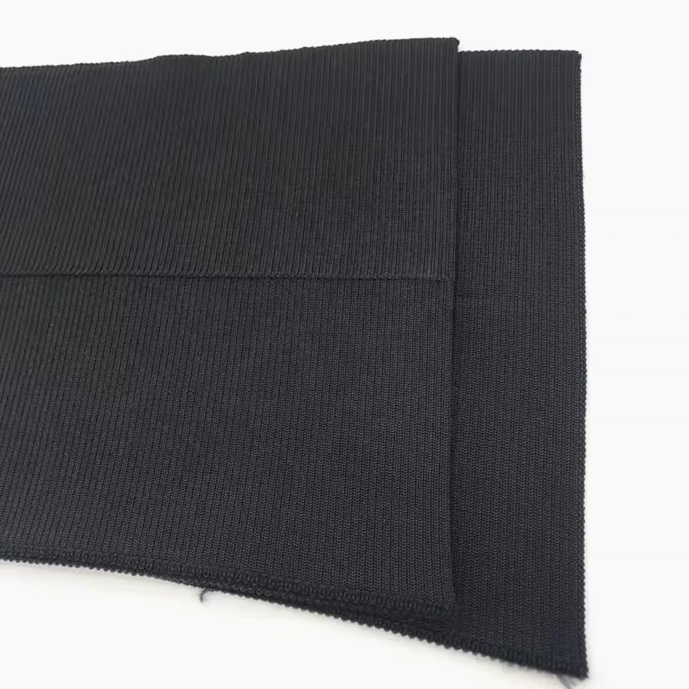 2*1 Rib Knitting Eco-friendly Polyester Plain Knitting Solid Color Cuff Hem Rib