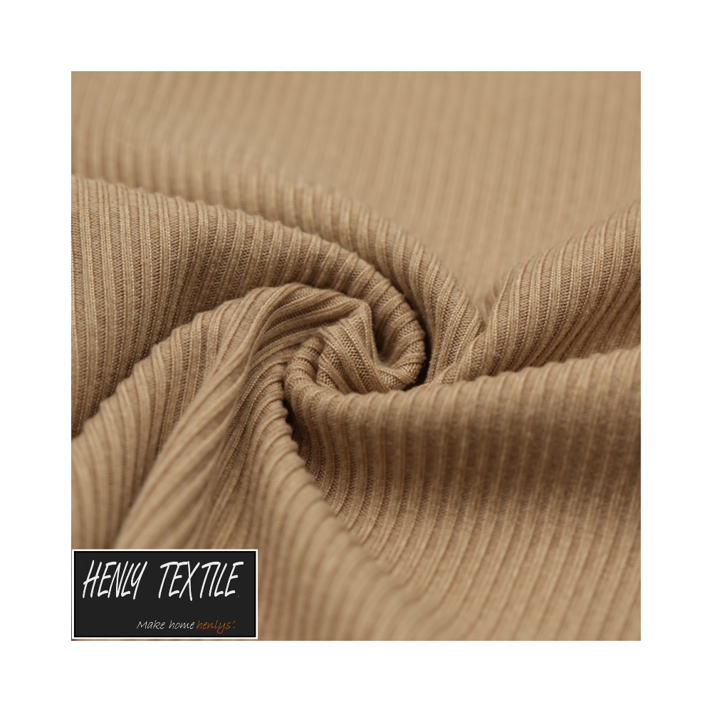 HT230633 82%POLYESTER 18%ELASTANE 290GSM RIB FABRIC FOR CUFF