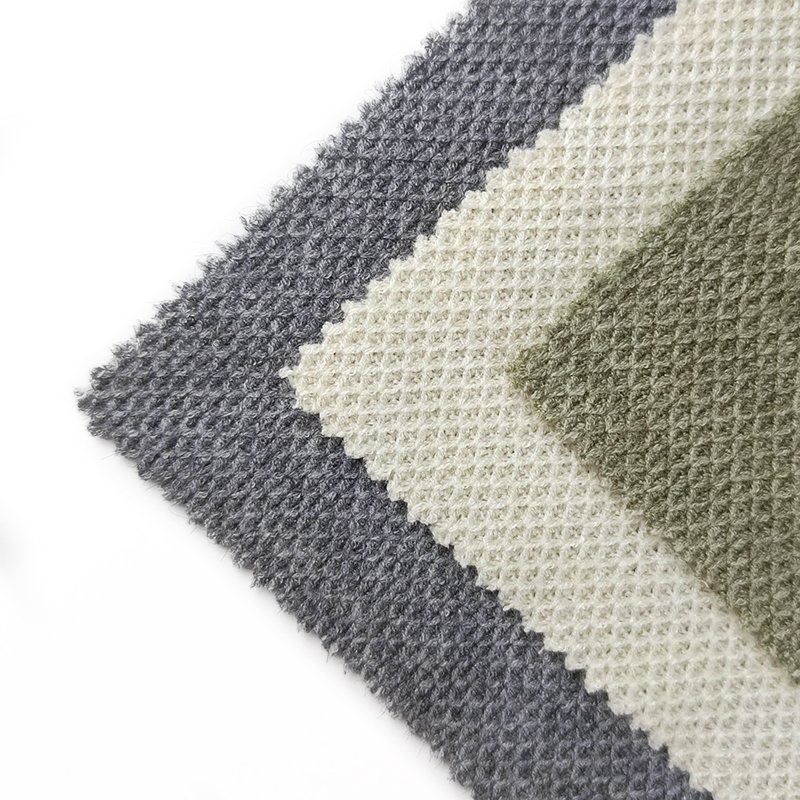 WHOLESALE CASHMERE NYLON RAYON POLYESTER JACQUARD TEXTILE ANGORA FABRICS TELAS FOR WOMAN WINTER SWEATERS