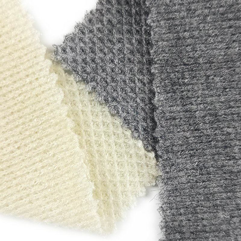 WHOLESALE CASHMERE NYLON RAYON POLYESTER JACQUARD TEXTILE ANGORA FABRICS TELAS FOR WOMAN WINTER SWEATERS