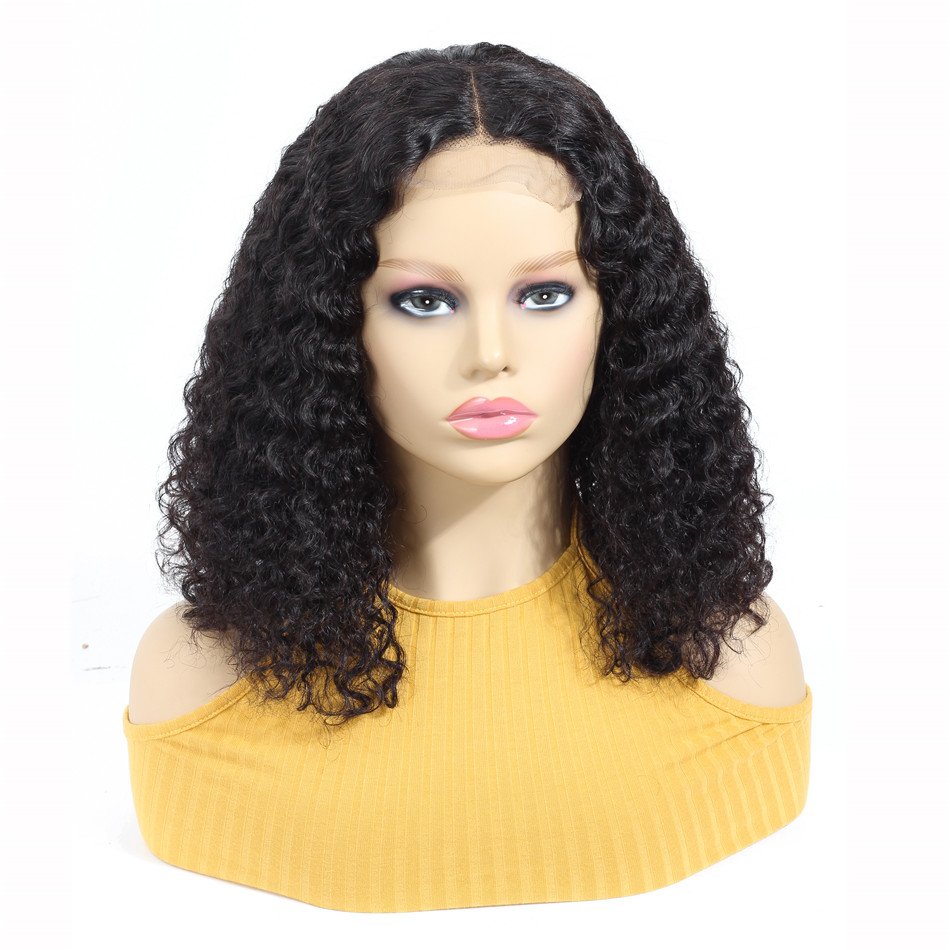 Human Hair Swiss Lace Front Closure Bob Wig Vendor Wholesale YesWigs Short Bob Cut Peruvian Hair Wig Kinky Curly