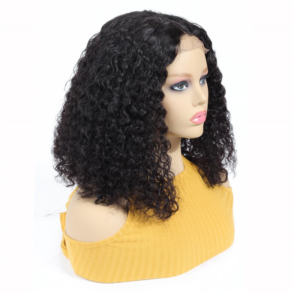 Human Hair Swiss Lace Front Closure Bob Wig Vendor Wholesale YesWigs Short Bob Cut Peruvian Hair Wig Kinky Curly