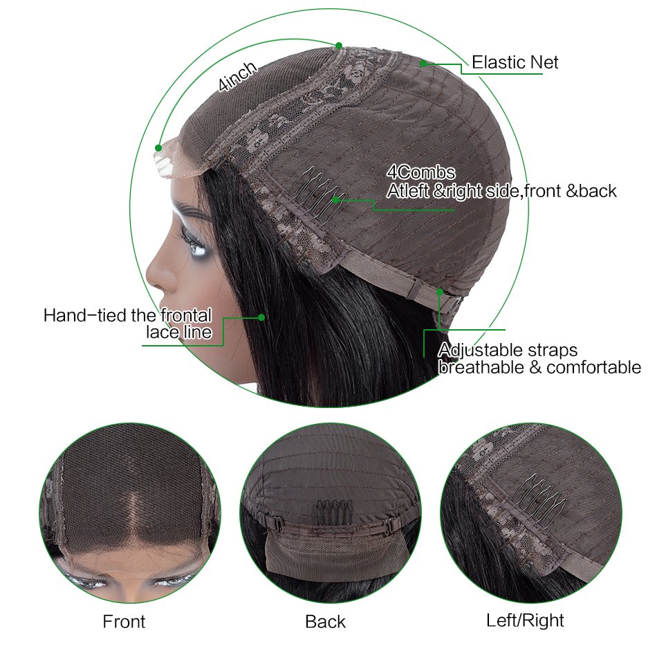 Human Hair Swiss Lace Front Closure Bob Wig Vendor Wholesale YesWigs Short Bob Cut Peruvian Hair Wig Kinky Curly