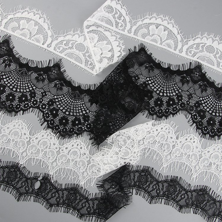 Eyelash Lace Trim Border Embroidery Elegant Lace Trimming for Fashionable Accessory or Home Decor