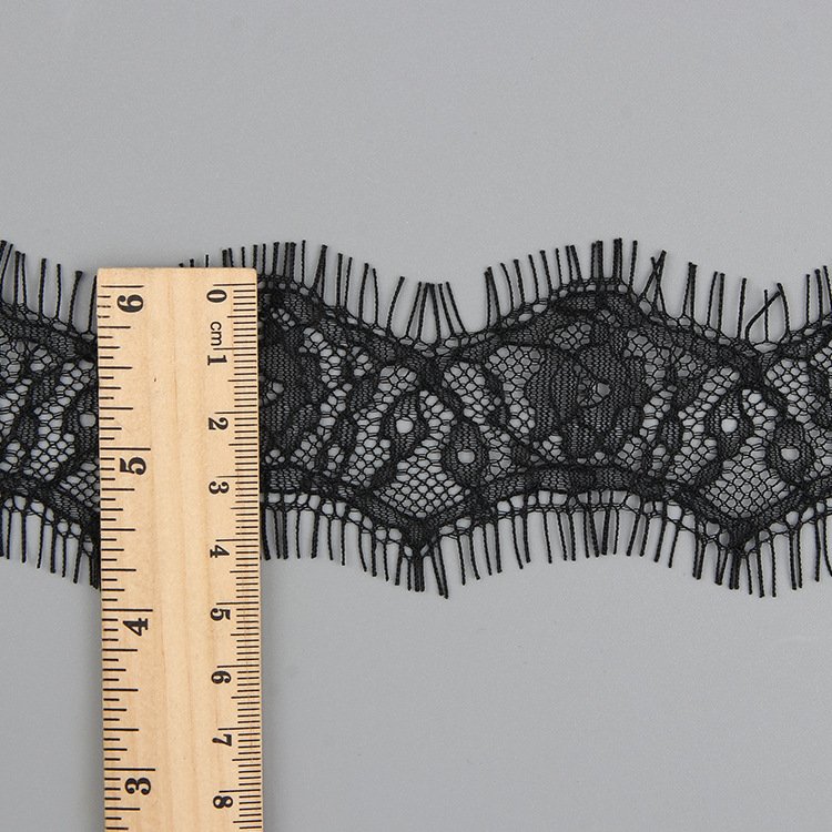 Eyelash Lace Trim Border Embroidery Elegant Lace Trimming for Fashionable Accessory or Home Decor