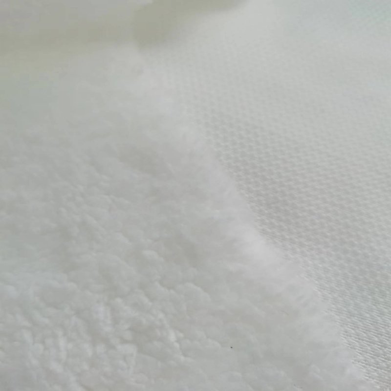 Custom hot selling 100% polyester single sided knitting soft sherpa fleece fabric for winter blankets