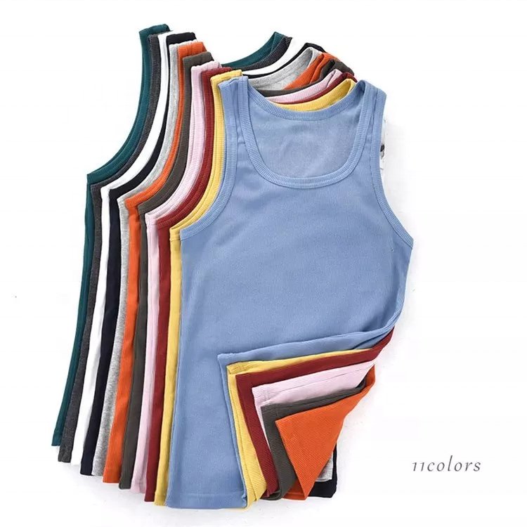 Elastic Ribbed Wife Beater 3xl Vest for Men Summer U Neck Plain Tank Top Sleeveless Men's tank tops use in summer season