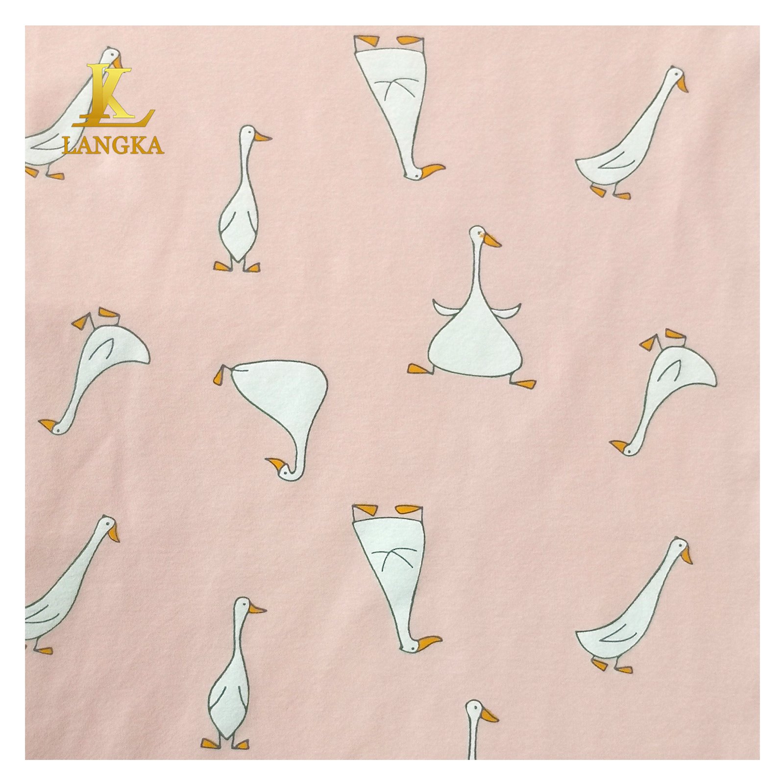 Langka wholesale print 95 cotton 5 spandex interlock fabric custom digital print fabric for baby pajamas garment