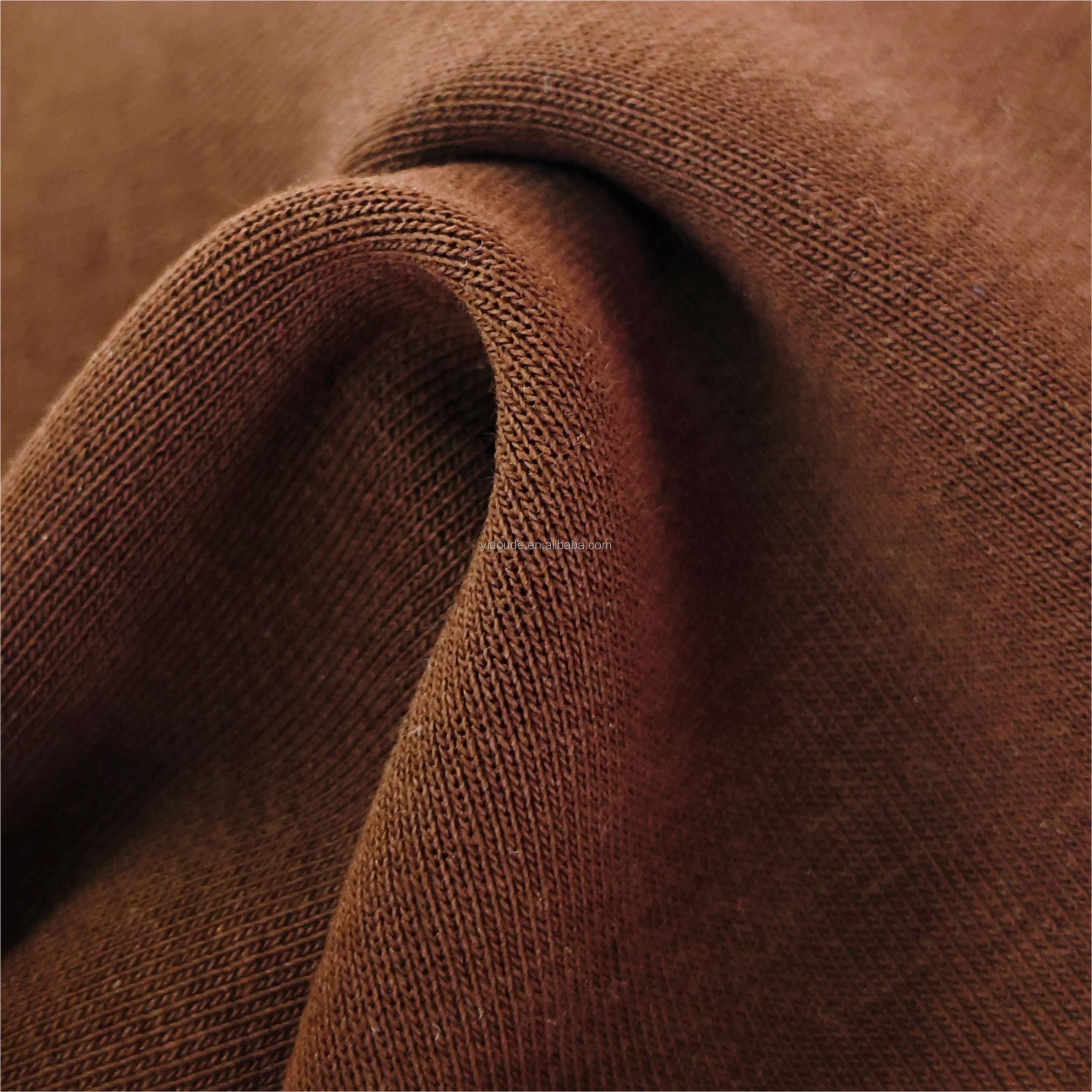 YWH1560# 32s combed cotton polyester cvc hoodie knitted fabric for clothing hoodies