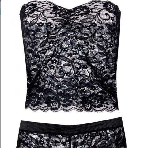Wholesale Plus Size White Underwear Hollow Out Embroidery Lace See Through Sexy Lingerie Woman