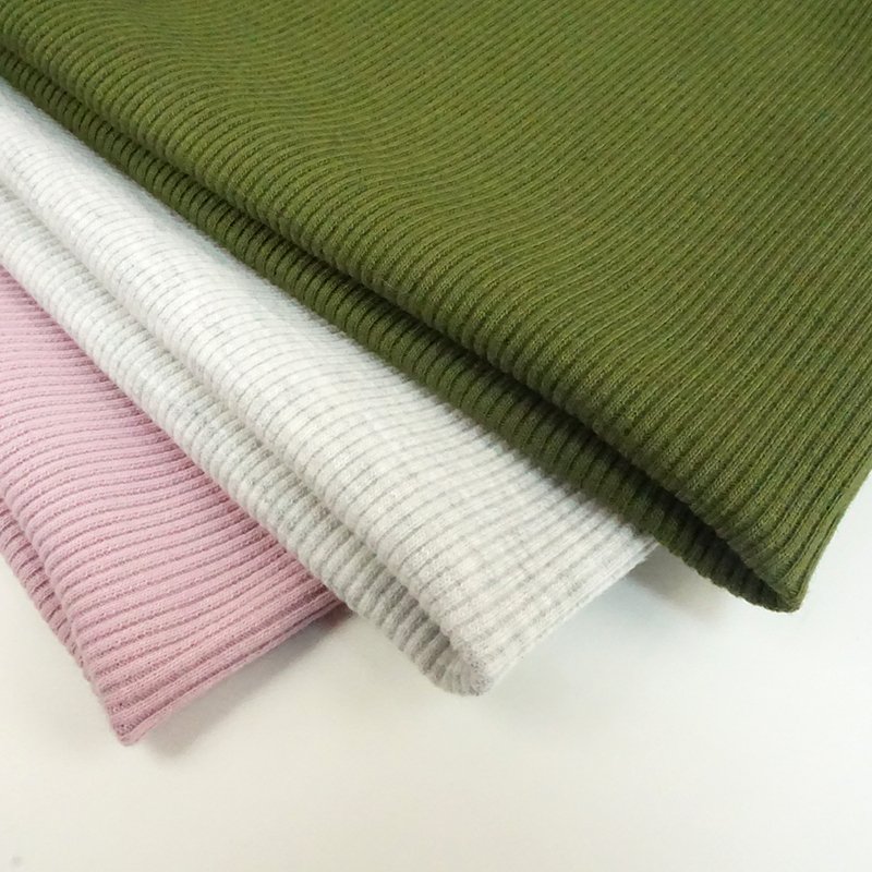High quality rib fabric cotton rich texture cotton rib print stretch fabric rib spandex fabric for garment design