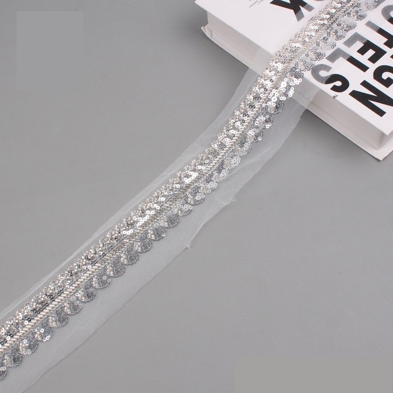 New Crystal Lace Ribbon Beaded Garment Accessories Wedding Dress Headwear Luggage Shoes Collar Hair Accessories Diy Accessories