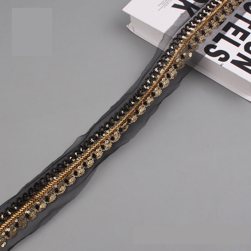 New Crystal Lace Ribbon Beaded Garment Accessories Wedding Dress Headwear Luggage Shoes Collar Hair Accessories Diy Accessories