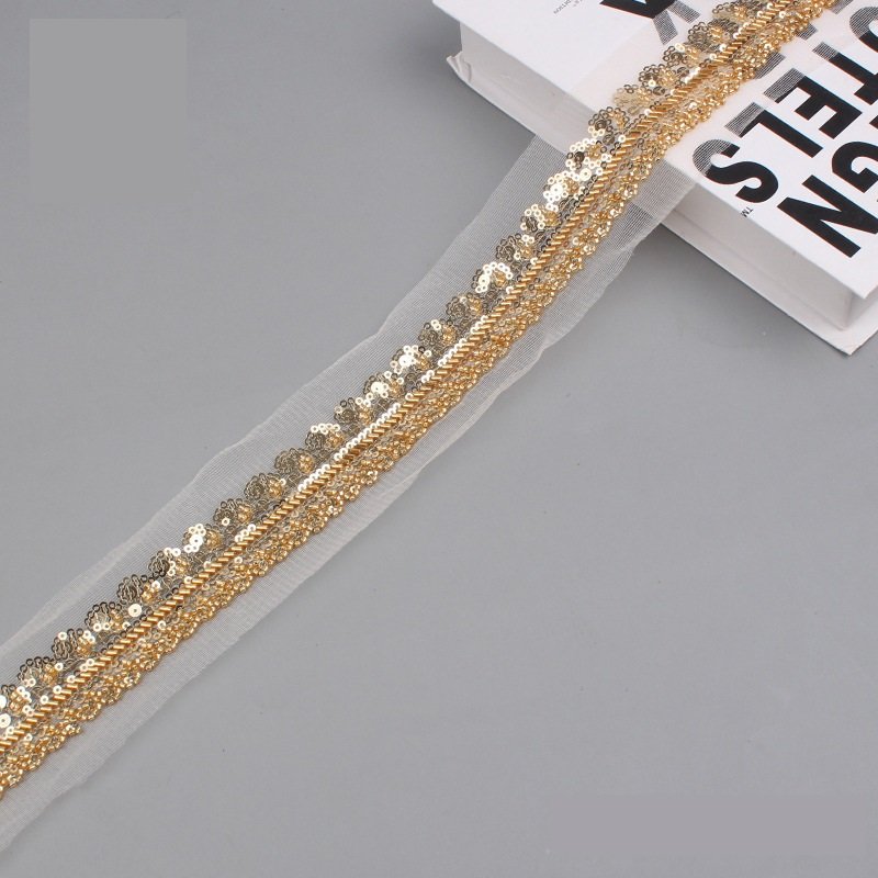 New Crystal Lace Ribbon Beaded Garment Accessories Wedding Dress Headwear Luggage Shoes Collar Hair Accessories Diy Accessories