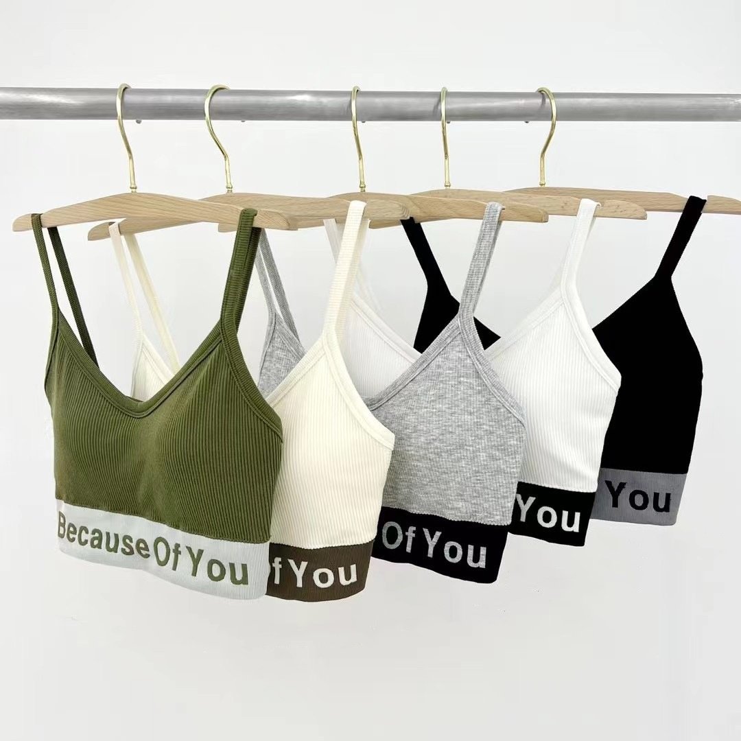 Cropped Women's Solid T-shirt Tank Top Seamless Streetwear Stretch Rib Knit Sleeveless Casual Tank Top Women