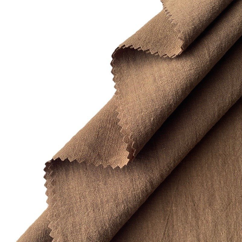 55%Ramie 45%Tencel 200gsm Ramie Tencel Crepe Blended fabric for dress shirts