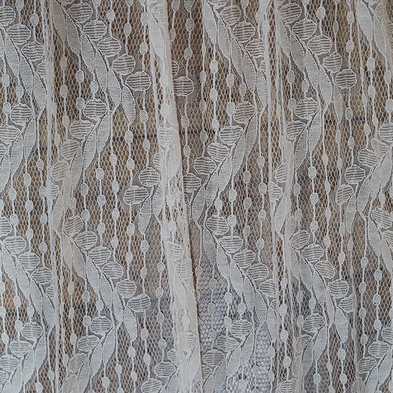 nylon and cotton guipure leaves pattern lace fabric for garment