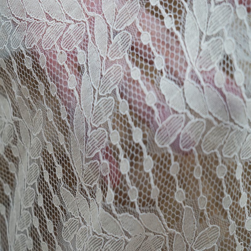 nylon and cotton guipure leaves pattern lace fabric for garment