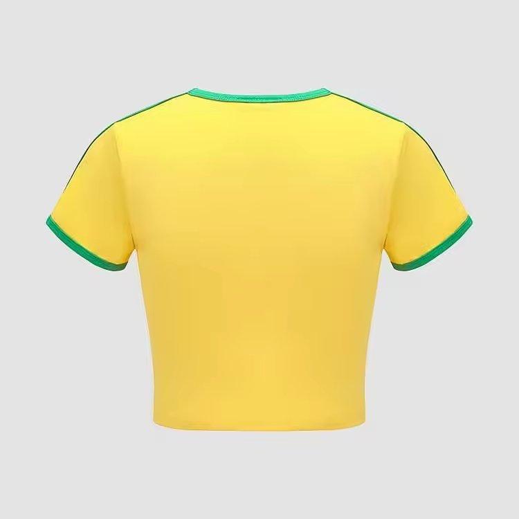 Crop Top Woman 2023 Y2k Baby Tee For Women Brazil Crop Top Y2k Shirts Graphic Tees For Women Vintage 90s Streetwear