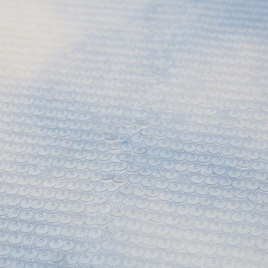 2022 New Design Light Blue Digital Printing 5mm Reversible Spangle Sequin Embroidery Fabric for Wedding Party Dresses
