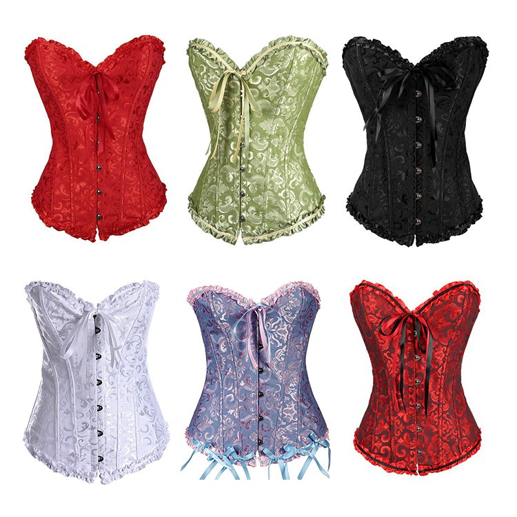 Plus Size 12 Steel Boned Party Bridal High Waist White Lace Victoriano Fajas Waist Trainer Corset Top Bustiers