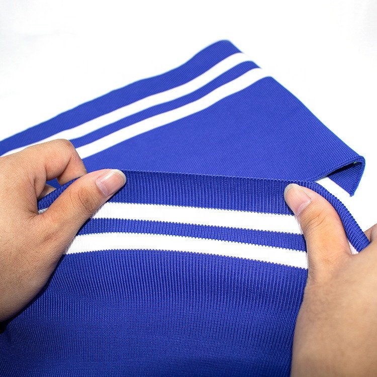 Stretch 1x1 rib knit fabric flat rib cuff