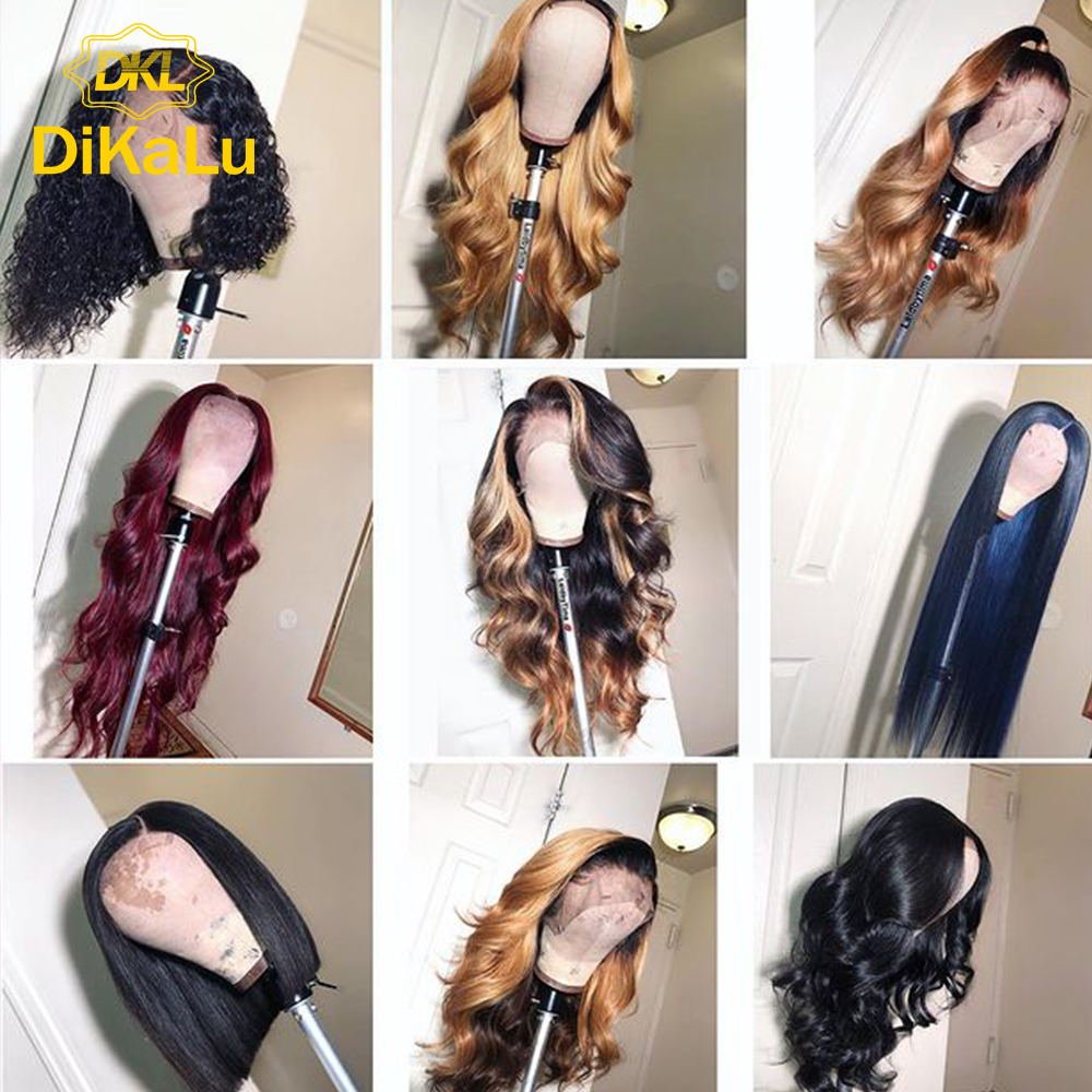 #4/30 Highlight Colored Bone Straight Human Hair Wigs Pre Plucked Lace Front Human Hair Wig Ombre Remy Bone Straigh Frontal Wig