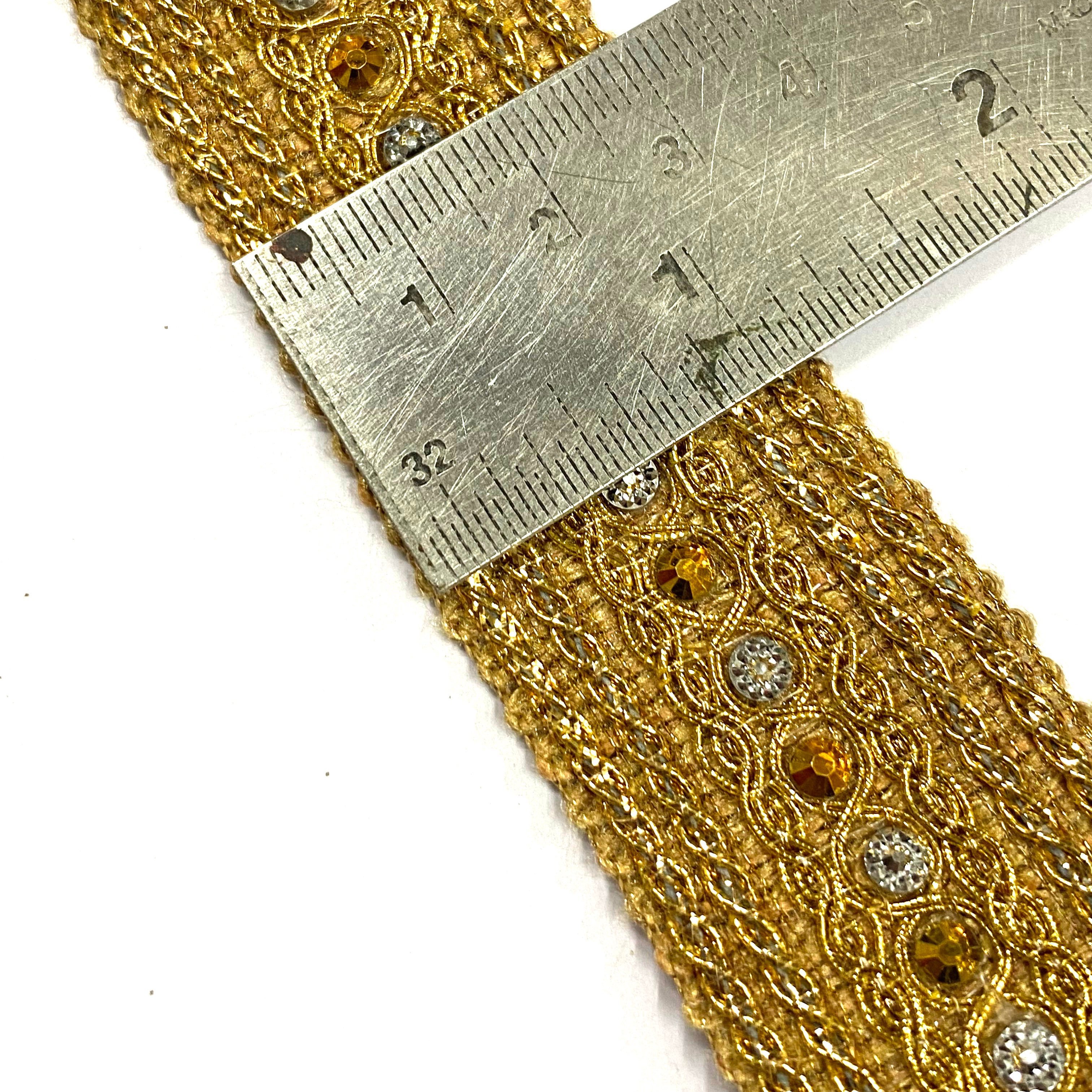 ETHNIC GOLD BEADS LACE TRIMMINGS FRINGES BORDER IN POLYESTER JUTE USED IN WOMEN'S TOTE BAGS MUSLIM'S WEAR DEALS IN WHOLESALE