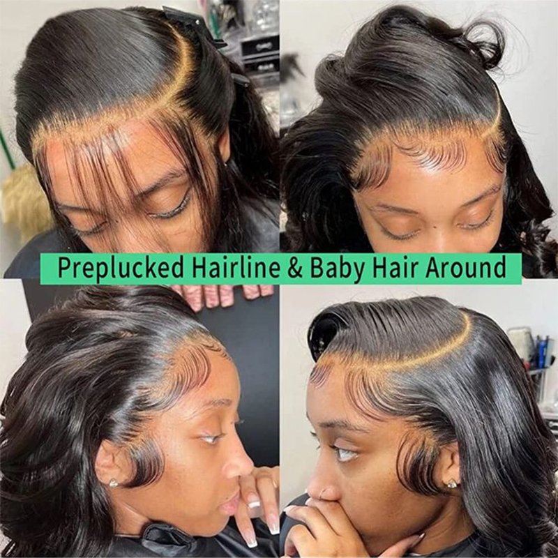 30 40Inch Natural Swiss HD Transparent Lace Frontal Wig Brazilian 100% Human Hair Vendors Body Wave Lace front Wigs