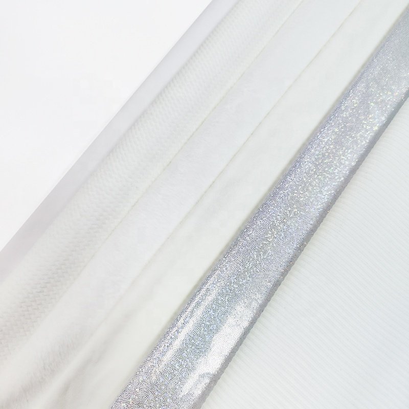 Wholesale custom tr rib fabric no moq solid color cotton fabric white brushed rib fabric for hoodies