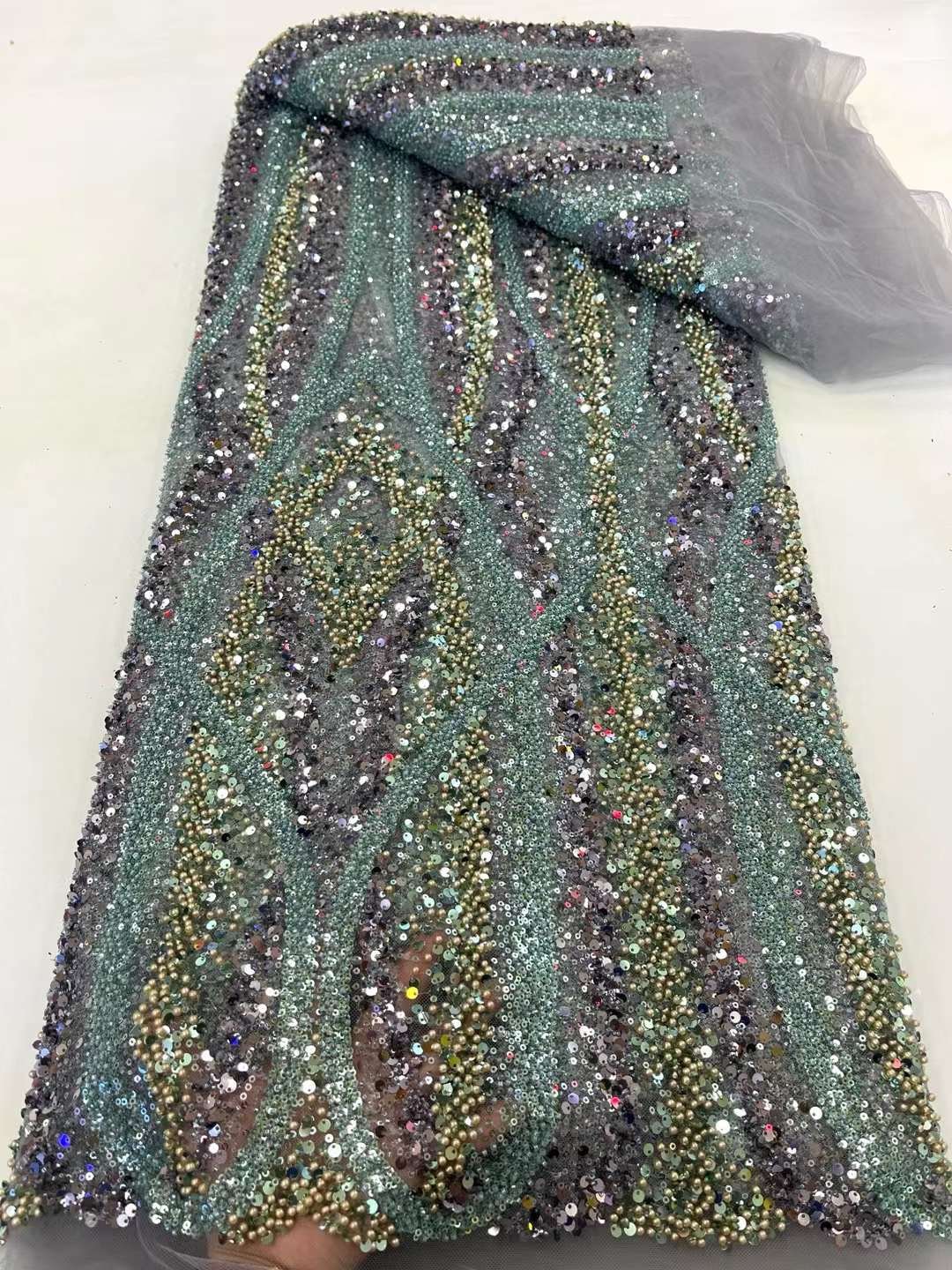 Competitive price tulle embroidery lace fabric