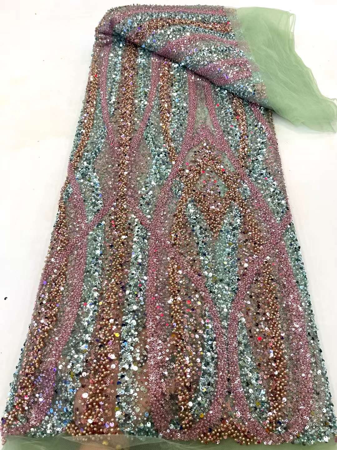 Competitive price tulle embroidery lace fabric