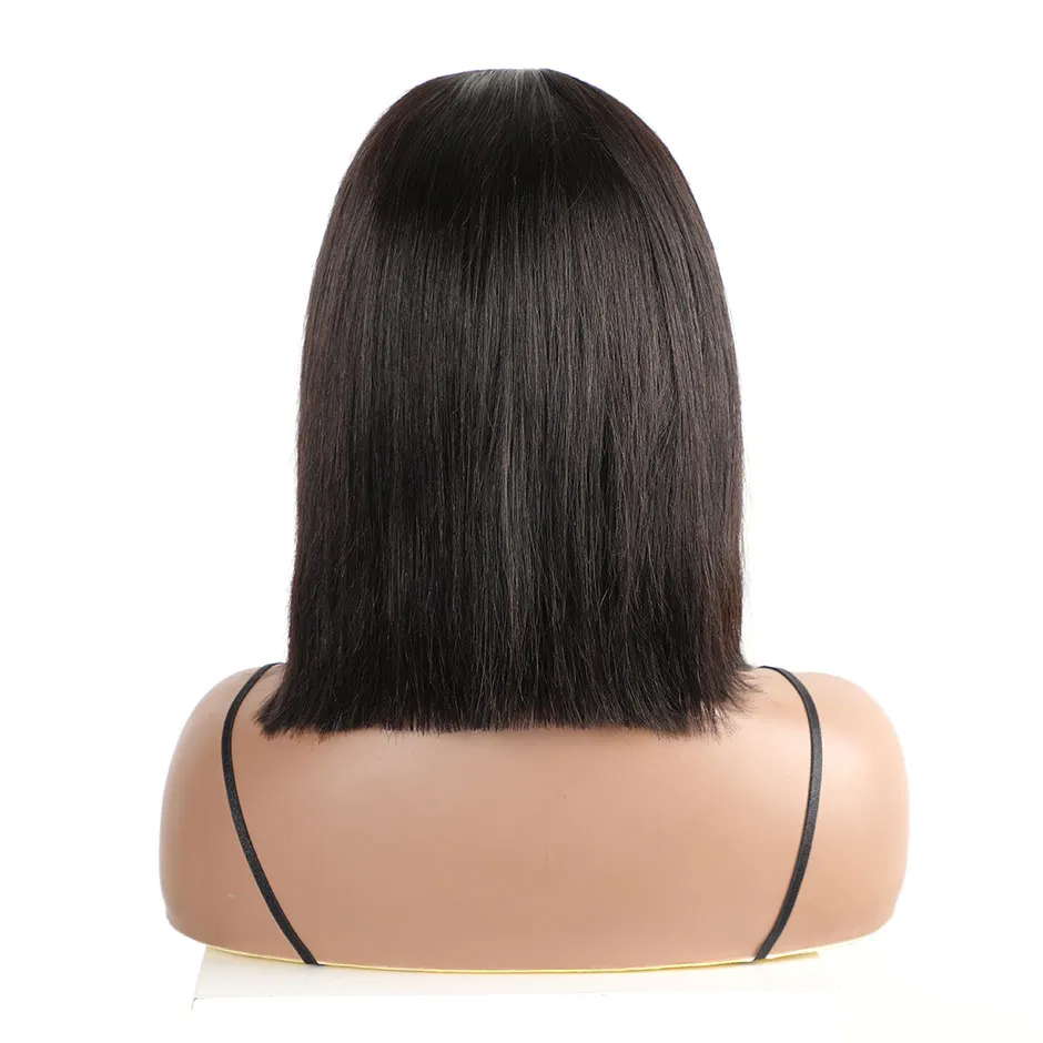 Xu'chang Vrigin Hair Wholesale Straight 4*4 Bob Wig 1b/27 Brazilian Human Hair 4*4 Short Bob Lace Front Wig