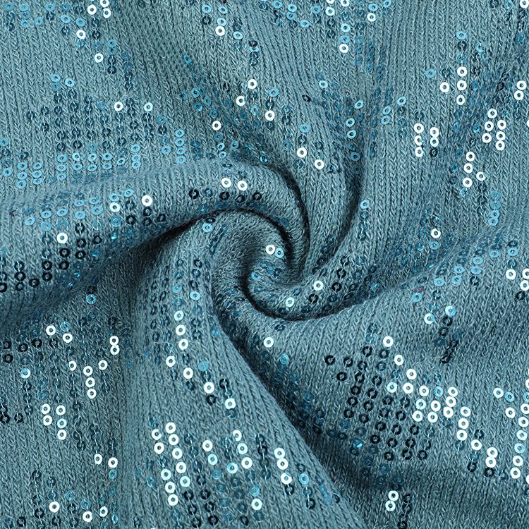 Top quality knitted poly rayon spandex hacci spangel embroidery fabric for garment
