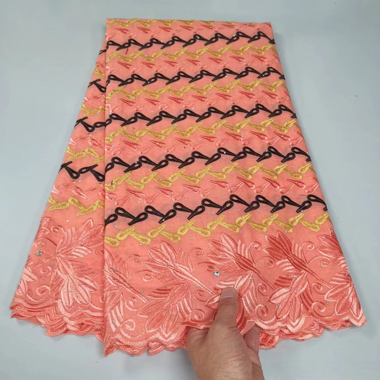 ACI African Lace Fabric 2023 New Arrivals Cotton Voile Lace For Women High Quality Swiss Cotton Voile Lace Austria 5 Yards/Piece