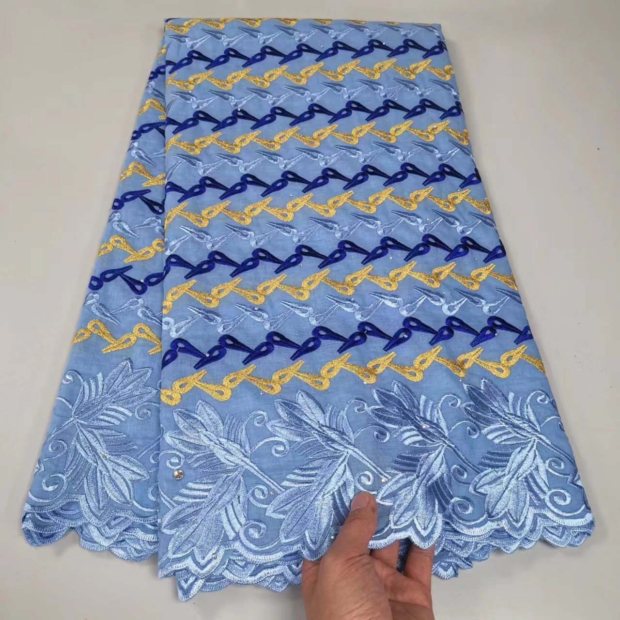 ACI African Lace Fabric 2023 New Arrivals Cotton Voile Lace For Women High Quality Swiss Cotton Voile Lace Austria 5 Yards/Piece