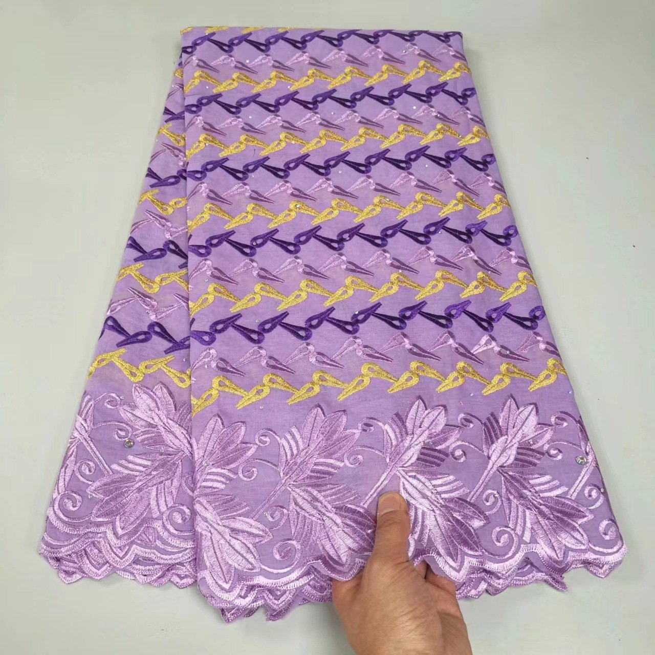 ACI African Lace Fabric 2023 New Arrivals Cotton Voile Lace For Women High Quality Swiss Cotton Voile Lace Austria 5 Yards/Piece