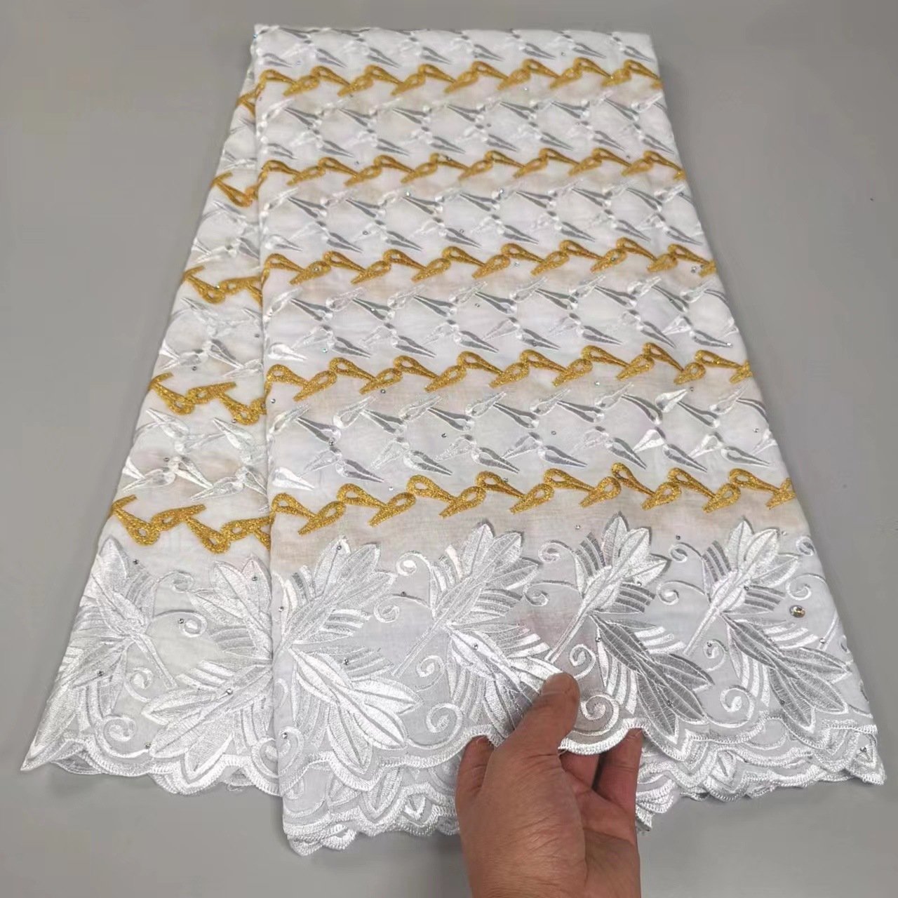 ACI African Lace Fabric 2023 New Arrivals Cotton Voile Lace For Women High Quality Swiss Cotton Voile Lace Austria 5 Yards/Piece