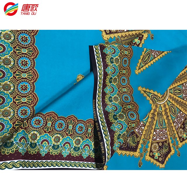 2024 high quality hot sale 100% polyester wax fabric design pattern wax polyester in china 6 yards for sale