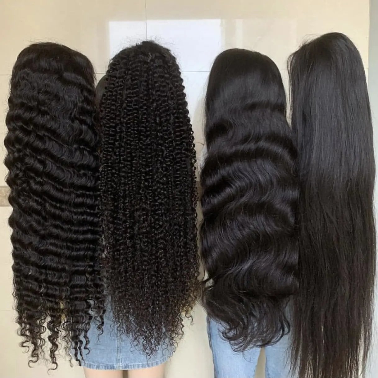 Mink 13x4 Deep Wave Curly Lace Front Wigs Wholesale Peruvian Virgin Human Hair Lace Frontal Wigs for Black Women