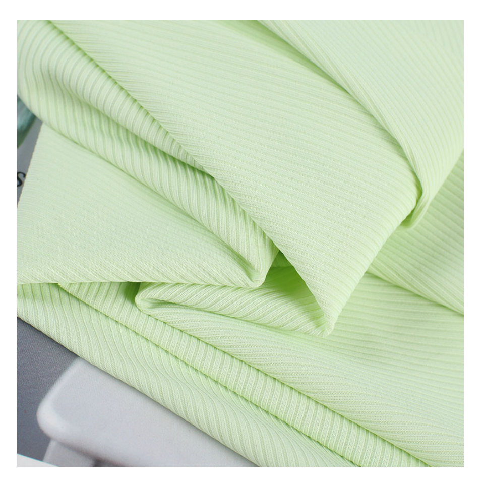 rib cotton fabric 180gsm 95% Polyester 5%spandex 4x2 Rib Fabric Custom Rib Trim For Spring Garment