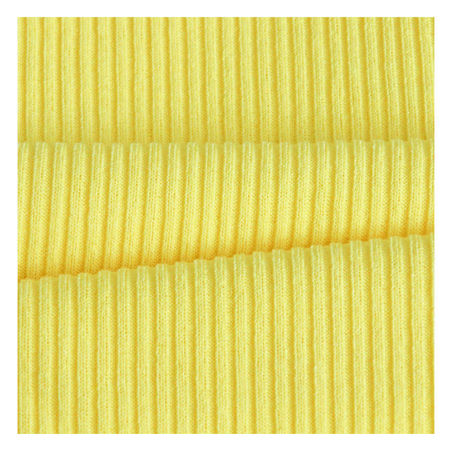 rib cotton fabric 180gsm 95% Polyester 5%spandex 4x2 Rib Fabric Custom Rib Trim For Spring Garment