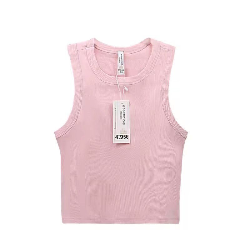 OEM Brand Seamless Rib Tank Top Custom polyester Fitness Crop Top for Women wholesale