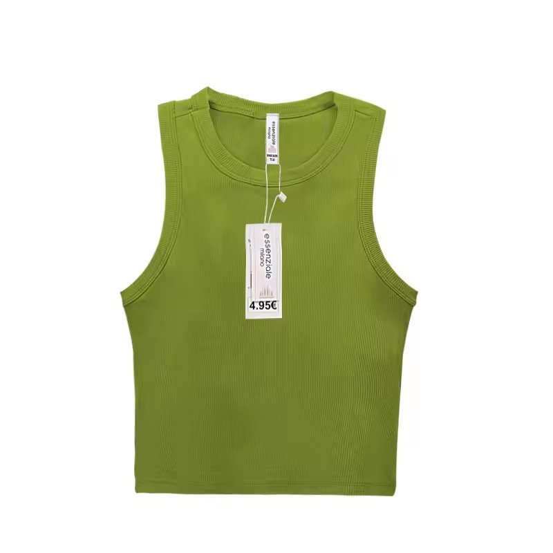 OEM Brand Seamless Rib Tank Top Custom polyester Fitness Crop Top for Women wholesale