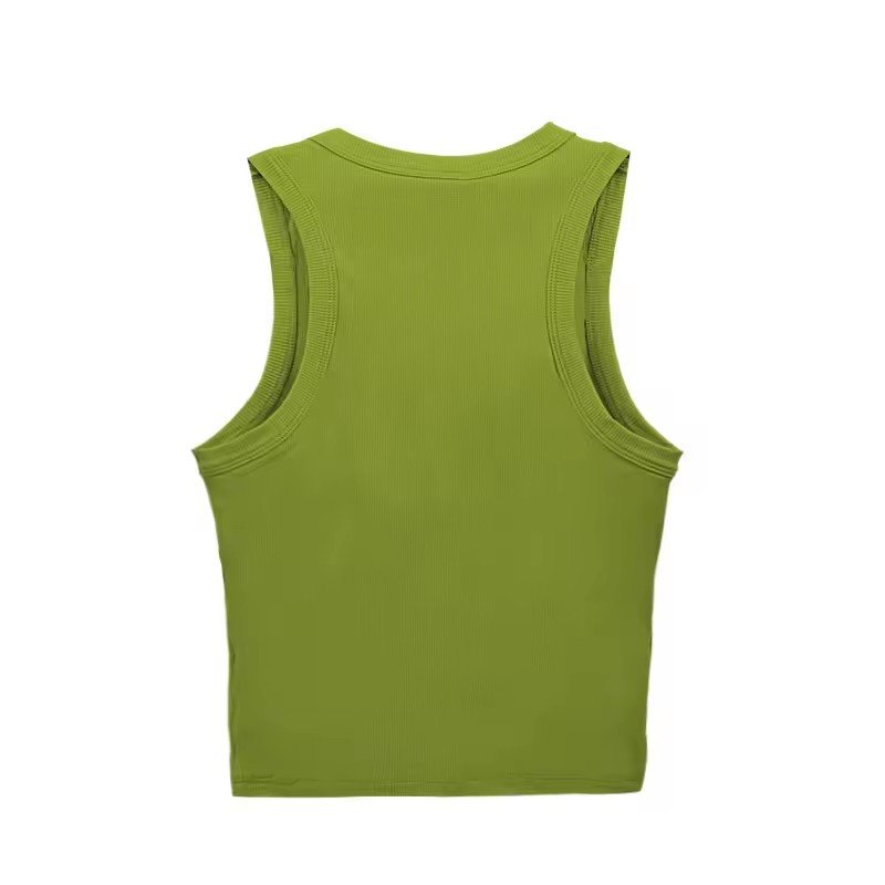 OEM Brand Seamless Rib Tank Top Custom polyester Fitness Crop Top for Women wholesale
